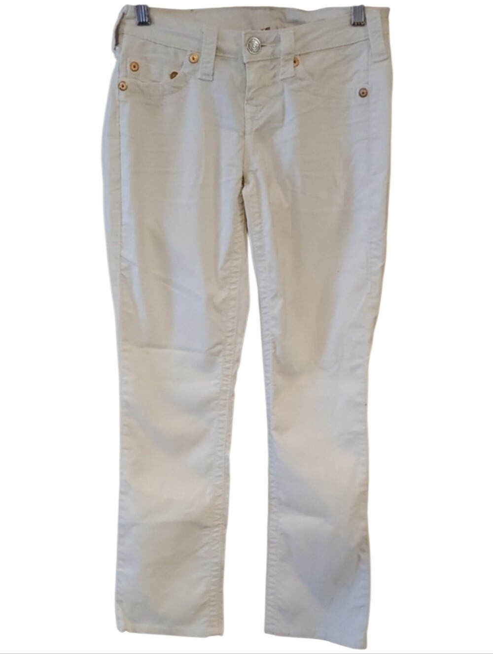 True Religion Johnny Capri Cords In Cream Size 26